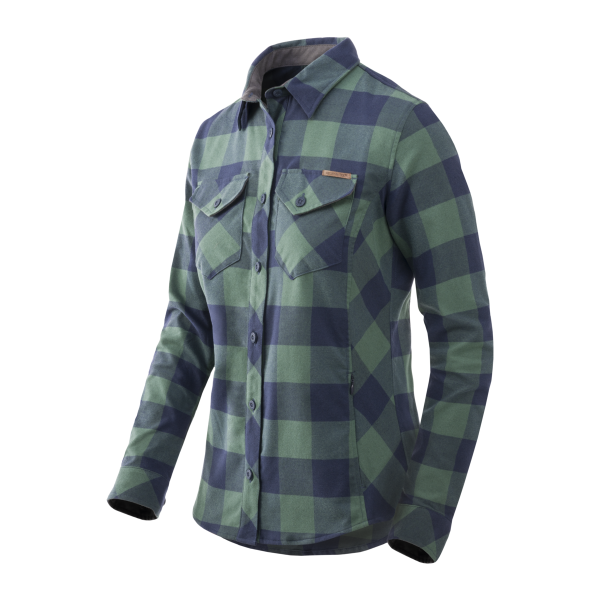 Marigold Woman's Shirt - Moss Green Checkered