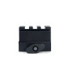 METAL SLITTA 20MM 3 SLOT CON RIALZO NERA (ME9007)