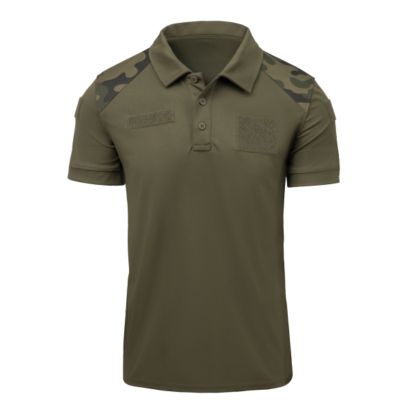 Military Polo Shirt - TopCool® Lite - Olive Green/PL Woodland