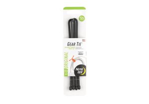 Nite Ize Gear Tie Reusable Rubber Twist Tie 12" 2pcs Black