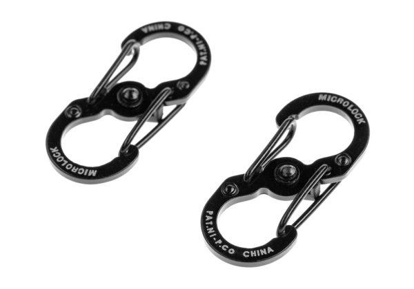 Nite Ize S-Biner Stainless Steel MicroLock 2pcs Black