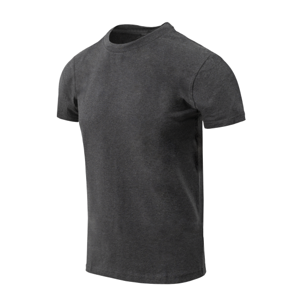 Organic Cotton T-Shirt SLIM - Melange Black-Grey