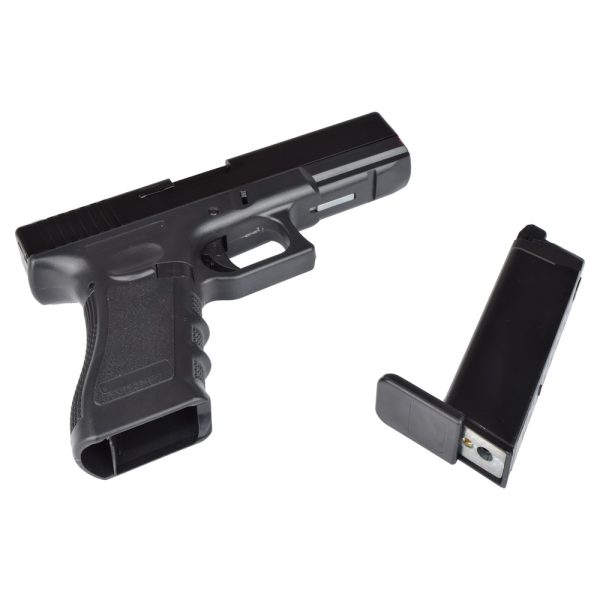 PISTOLA A GAS SCARRELLANTE HALF-METAL SEMI/FULL AUTO NERA (VG1-A)