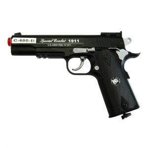 WINGUN PISTOLA CO2 SEMI-SCARRELLANTE NERA (C 600B) WINGUN PISTOLA CO2 SEMI-SCARRELLANTE NERA (C 600B)