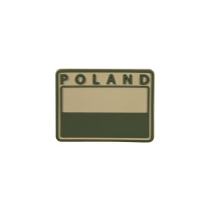 POLISH Subdued Flag Patch POLAND - Khaki