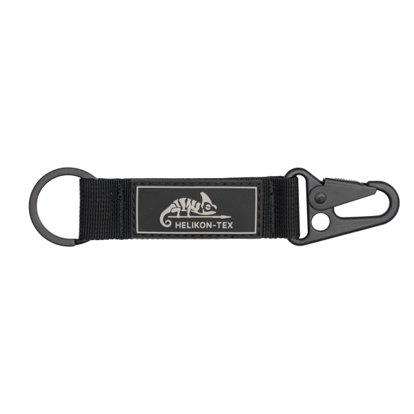 Snap Hook KEYCHAIN with Logo - Nylon - Black