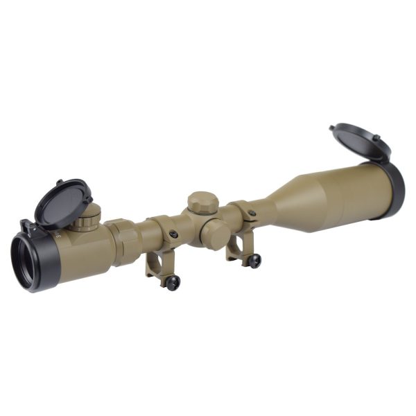 SNOW WOLF OTTICA ILLUMINATA ZOOM 3X-9X LENTE 50mm TAN (SW-0220)