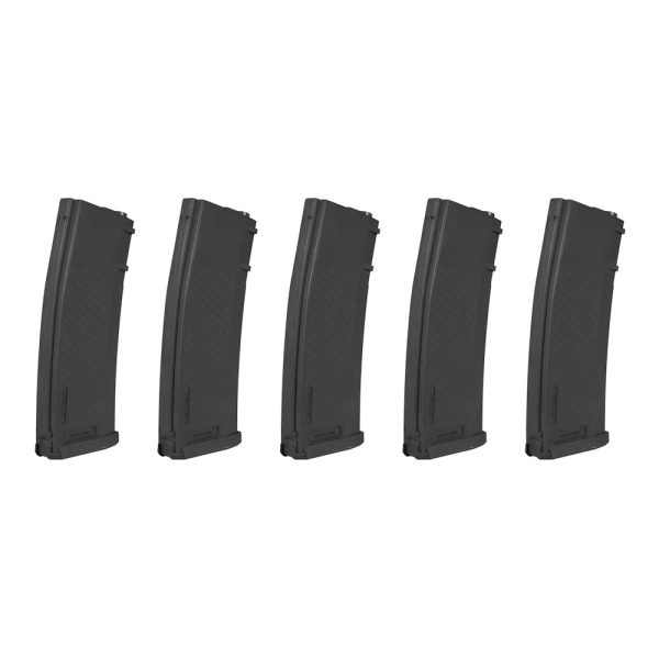 SPECNA ARMS SET 5x CARICATORI MID-CAP S-MAG 125 COLPI PER SERIE M4/M16 NERO (SPE-05-025718)