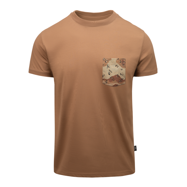 T-shirt (6 Color Desert Pocket) - Mud Brown
