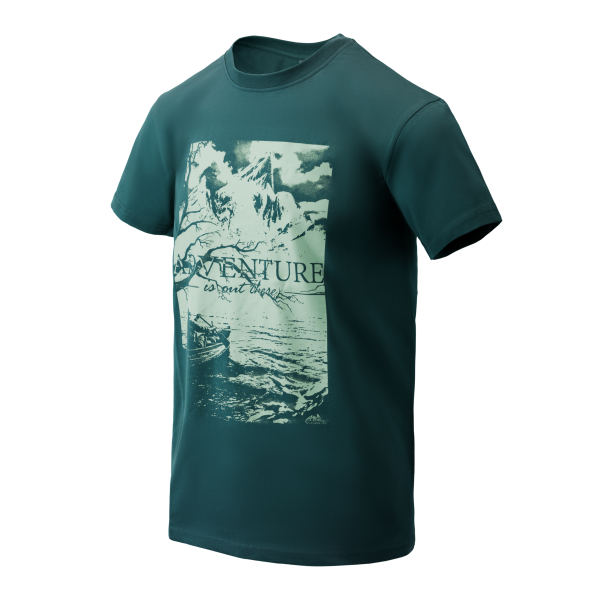 T-Shirt (Adventure Is Out There) - Dark Azure