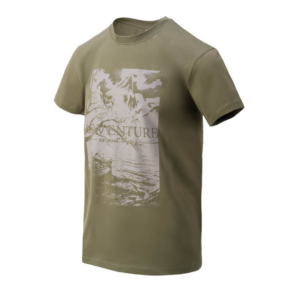 T-Shirt (Adventure Is Out There) - Olive Green