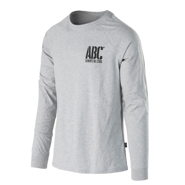 T-shirt Long Sleeve (ABC Always Be Cool) - Mid Grey Melange