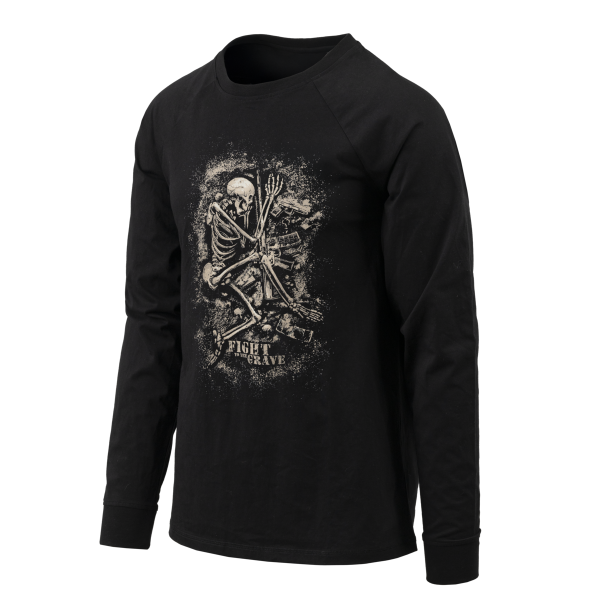 T-shirt Long Sleeve (Fight to the grave) - Black