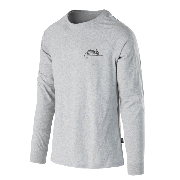 T-shirt Long Sleeve (Helikon-Tex Logo) - Mid Grey Melange