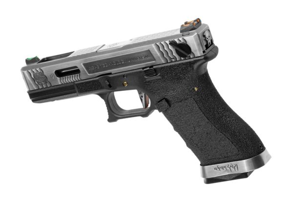 WE G-Force 18C SV Silver Barrel Metal Version GBB Black