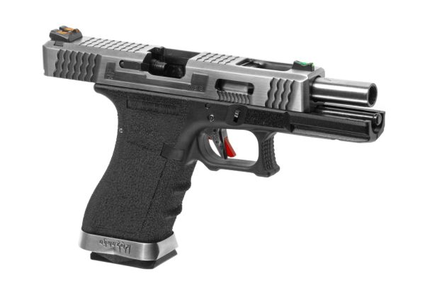 WE G-Force 18C SV Silver Barrel Metal Version GBB Black
