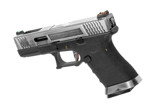 WE G-Force 19 SV Silver Barrel Metal Version GBB Black