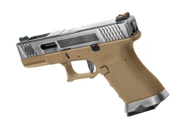 WE G-Force 19 SV Silver Barrel Metal Version GBB Desert