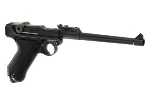 WE P08 8 Inch Full Metal GBB Black