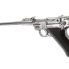 WE P08 8 Inch Full Metal GBB Silver