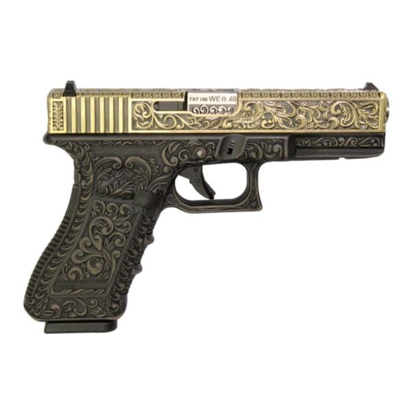WE PISTOLA A GAS G-17 CLASSIC FLORAL PATTERN BRONZE (WG01FB)