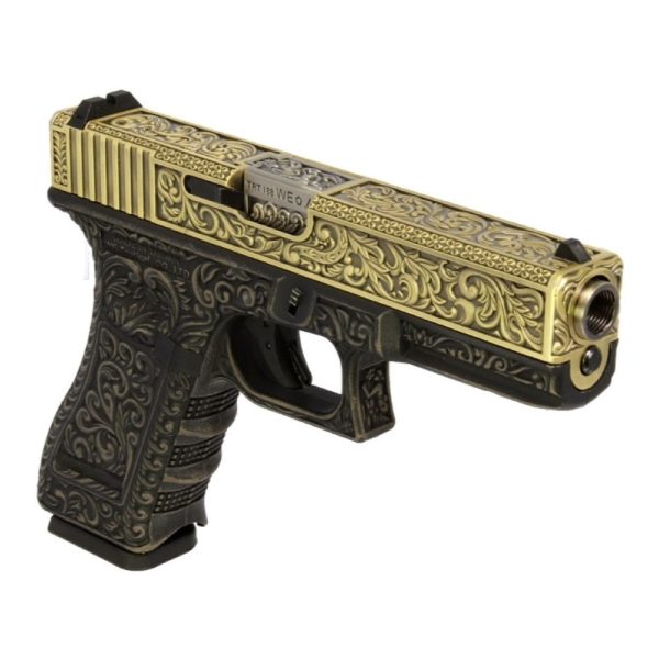 WE PISTOLA A GAS G-17 CLASSIC FLORAL PATTERN BRONZE (WG01FB)