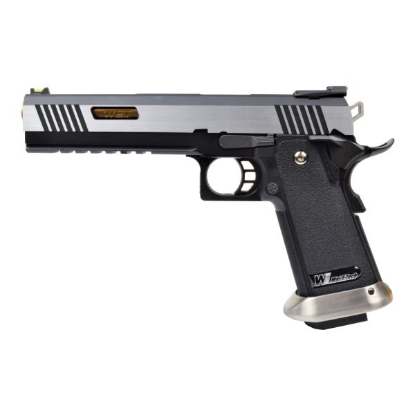 WE PISTOLA A GAS HI-CAPA 6.0 I-REX SILVER / GOLD BARREL (WH18A2-2TGD) WE PISTOLA A GAS HI-CAPA 6.0 I-REX SILVER / GOLD BARREL (WH18A2-2TGD)