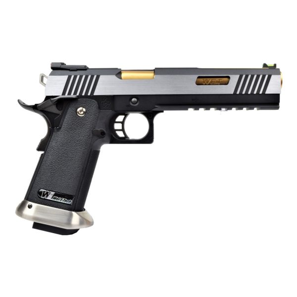 WE PISTOLA A GAS HI-CAPA 6.0 I-REX SILVER / GOLD BARREL (WH18A2-2TGD) WE PISTOLA A GAS HI-CAPA 6.0 I-REX SILVER / GOLD BARREL (WH18A2-2TGD)