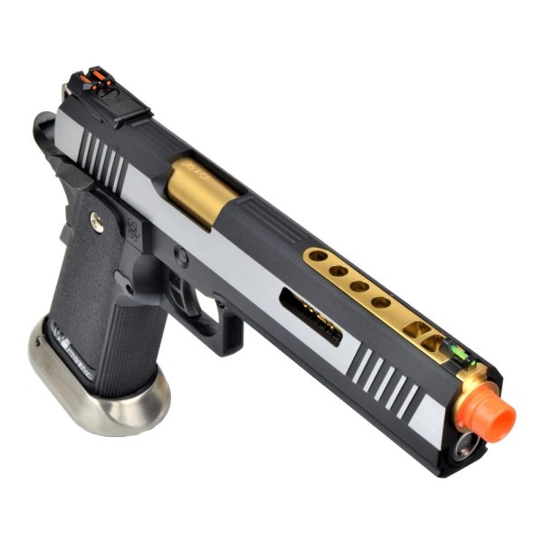 WE PISTOLA A GAS HI-CAPA 6.0 I-REX SILVER / GOLD BARREL (WH18A2-2TGD) WE PISTOLA A GAS HI-CAPA 6.0 I-REX SILVER / GOLD BARREL (WH18A2-2TGD)