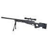WELL FUCILE SNIPER A MOLLA CON BIPIEDE, OTTICA 4X32 E MOLLA NERO (MB01BB-OKIT)