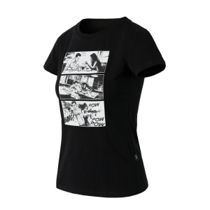 Women's T-shirt Slim (Combat date) - Black Women's T-shirt Slim (Combat date) - Black