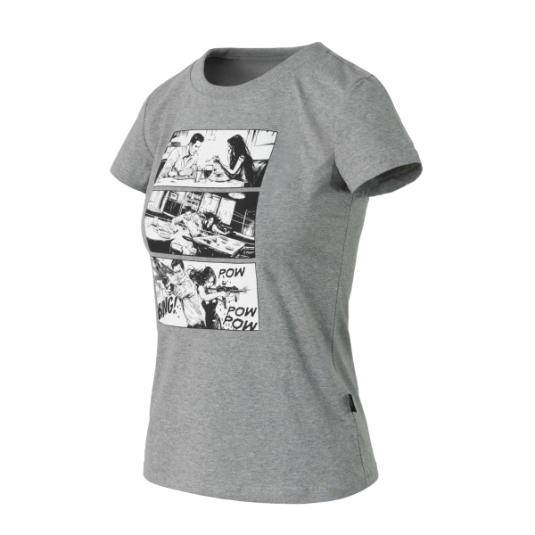 Women's T-shirt Slim (Combat date) - Mid Grey Melange