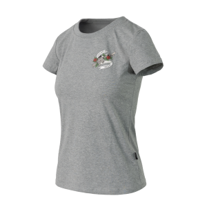 Women's T-shirt Slim (Come and take it) - Mid Grey Melange Women's T-shirt Slim (Come and take it) - Mid Grey Melange