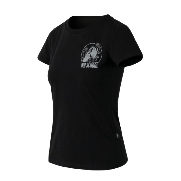 Women's T-shirt Slim (Old school) - Black