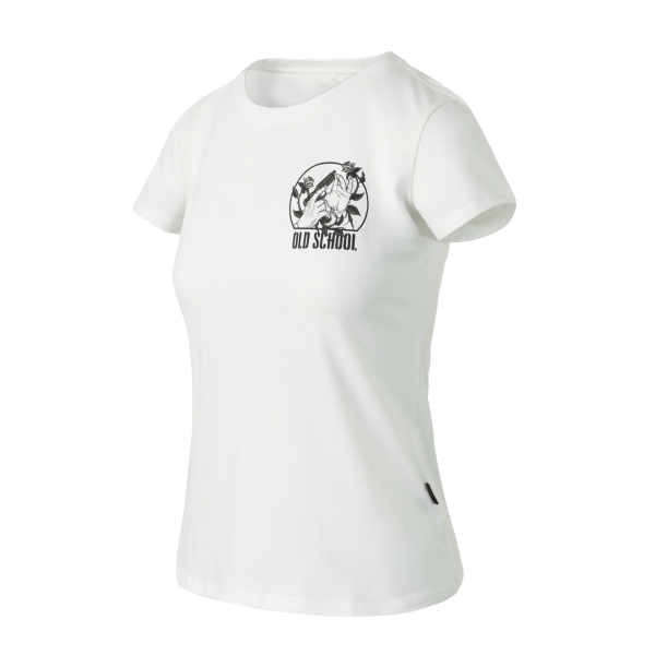 Women's T-shirt Slim (Old school) - White