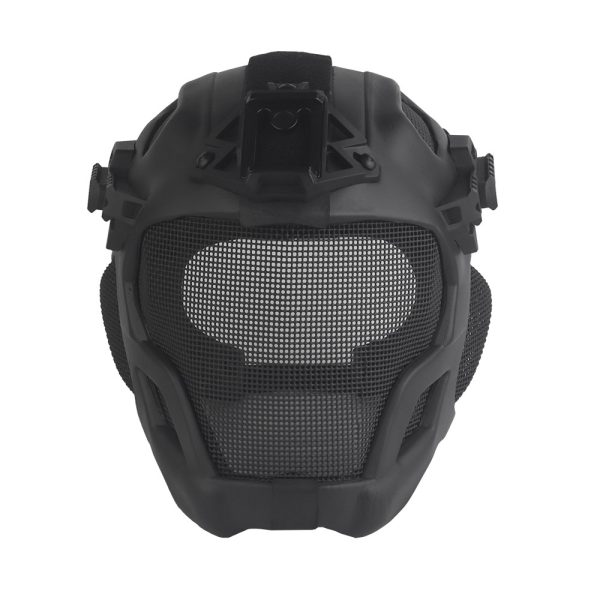 WOSPORT ELMETTO W23 CON RETE METALLICA NERO (WO-HL107)
