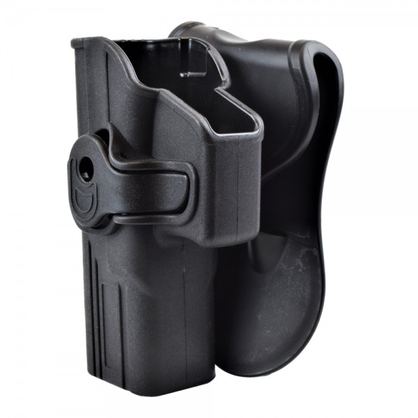WOSPORT FONDINA RIGIDA ESTRAZIONE RAPIDA PER MANCINI SERIE GLOCK NERA (WO-GB42LB)