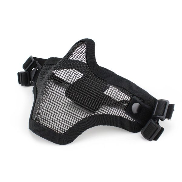 WOSPORT MASCHERA CON RETE METALLICA NERA (KR001B)