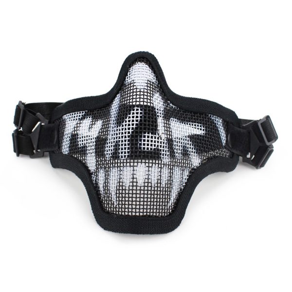 WOSPORT MASCHERA CON RETE METALLICA NERA/SKULL (KR001BN)