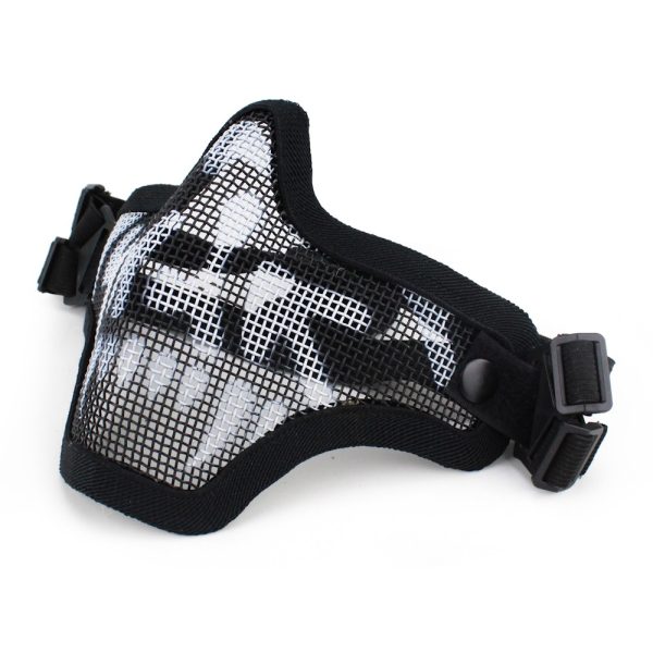WOSPORT MASCHERA CON RETE METALLICA NERA/SKULL (KR001BN)