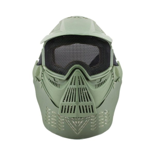 WOSPORT MASCHERA INTERO VISO CON RETE METALLICA OLIVE DRAB (2604 VERDE) WOSPORT MASCHERA INTERO VISO CON RETE METALLICA OLIVE DRAB (2604 VERDE)
