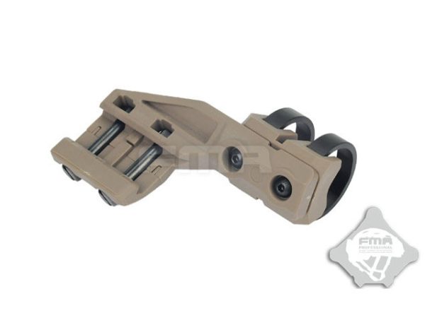 FMA slitta laterale torcia Left Side RIS Mount for Flashlight with a diameter of 20-25 mm - Tan