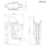 FMA fondina Kydex Holster (glock G-Series with Flashlight X300), Right Hand - nera Black