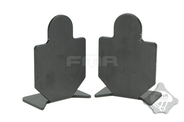 FMA Set bersagli in metallo - Aluminum Targets Type A, 6 pcs - neri Black
