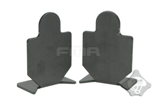 FMA Set bersagli in metallo - Aluminum Targets Type B, 6 pcs - neri Black