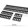 FMA copri rail Rubber Ladder Z70 RIS Rail Cover, 6 Pieces - neri Black