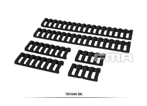 FMA copri rail Rubber Ladder Z70 RIS Rail Cover, 6 Pieces - neri Black