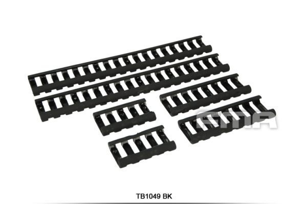 FMA copri rail Rubber Ladder Z70 RIS Rail Cover, 6 Pieces - neri Black