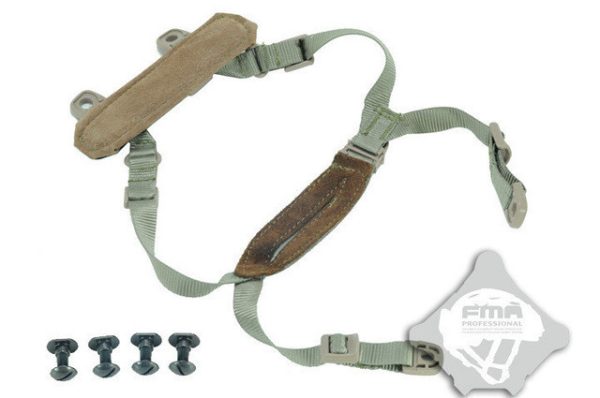 FMA Universal Helmet Suspension / Strap, H type - Tan FMA Universal Helmet Suspension / Strap, H type mentoniera elmetto - Tan