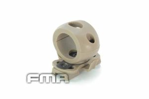 FMA 25mm Flashlight Single Clamp ARC Mount slitta porta torcia elmetto - Tan